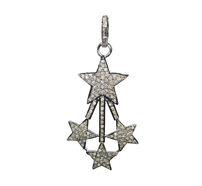 Combination Of 4 Stars Joined Like A wind -chime Style Pendant