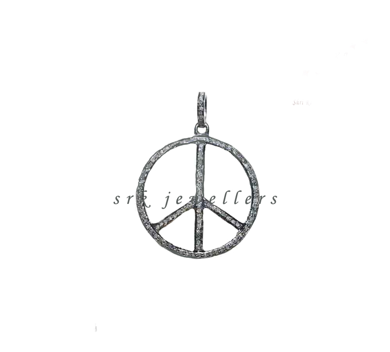 925 Sterling Silver Handmade Peace Pendent