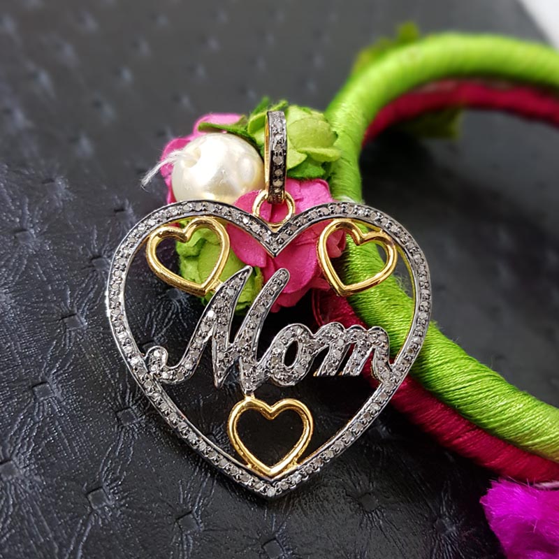 New Attractive Designer Handmade  Beautiful Heart Pendent With pave Diamond