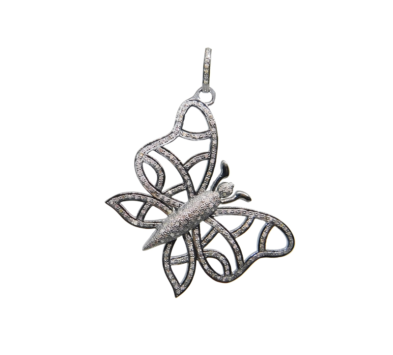 Beautiful Black Rhodium Butterfly Pendant