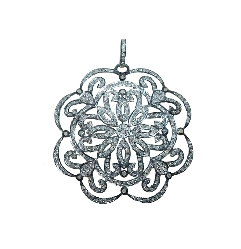 925 Sterling Silver Flower Style Pendant